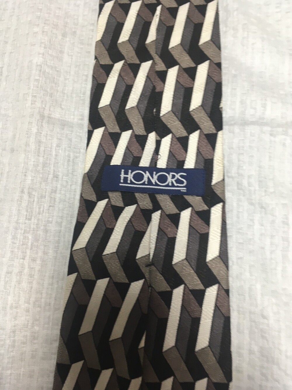 Honors geometric pattern men's tie multicolor